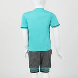 Boys Half Sleeves 3Pcs Suit - Blue, Boys Sets & Suits, Chase Value, Chase Value