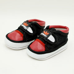 Newborn Boys Shoes - Black & Red