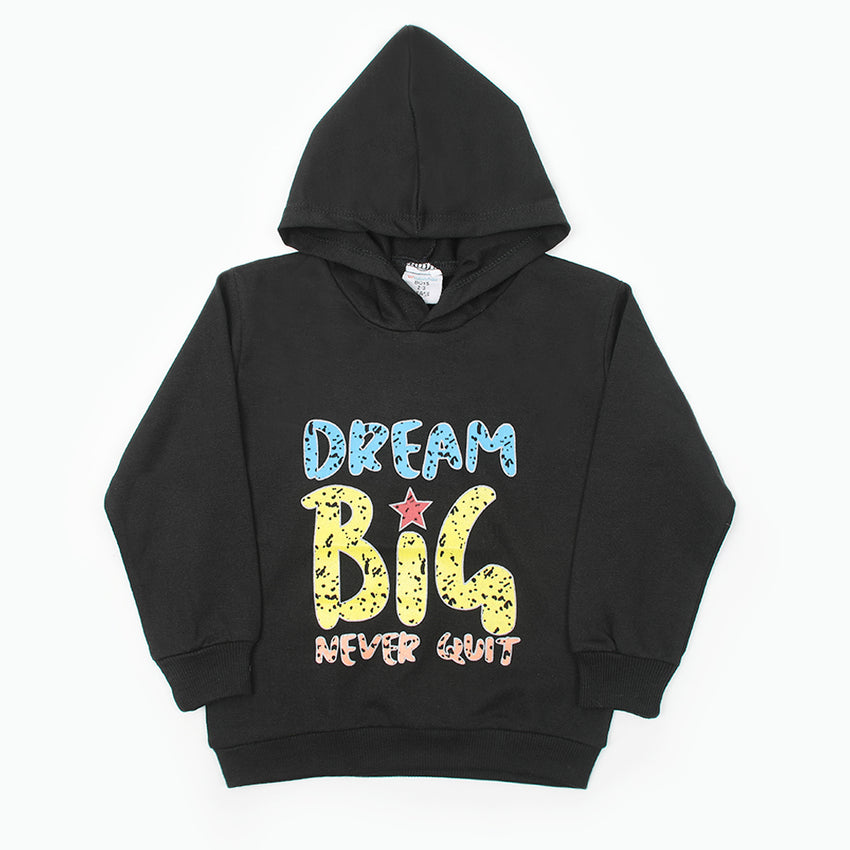 Boys Full Sleeves Hoodie T-Shirt - Black