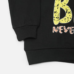 Boys Full Sleeves Hoodie T-Shirt - Black