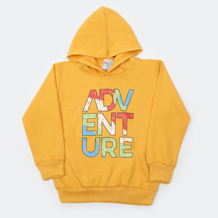 Boys Full Sleeves Hoodie T-Shirt - Yellow