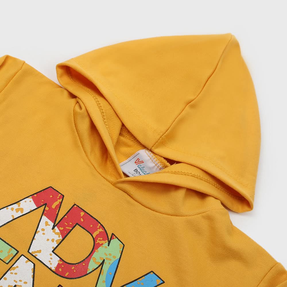 Boys Full Sleeves Hoodie - Yellow, Boys Hoodies & Sweat Shirts, Chase Value, Chase Value