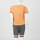 Boys Half Sleeves 3Pcs Suit - Orange, Boys Sets & Suits, Chase Value, Chase Value