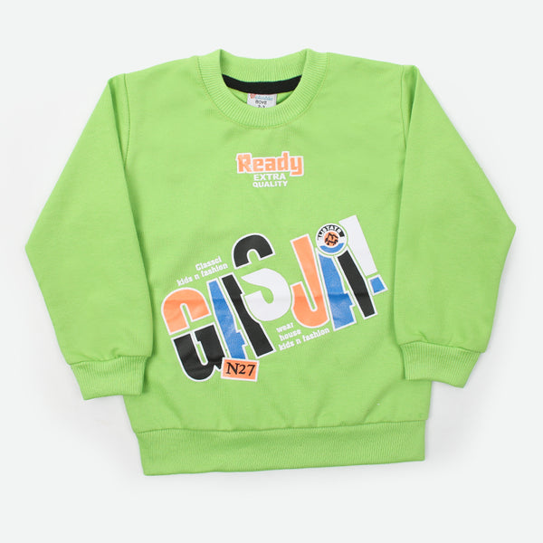 Boys Full Sleeves Sweat Shirt - Green