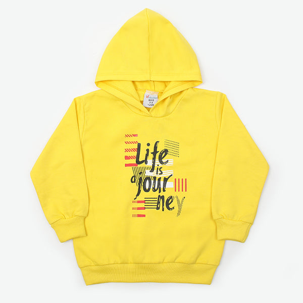 Boys Full Sleeves Hoodie T-Shirt - Yellow