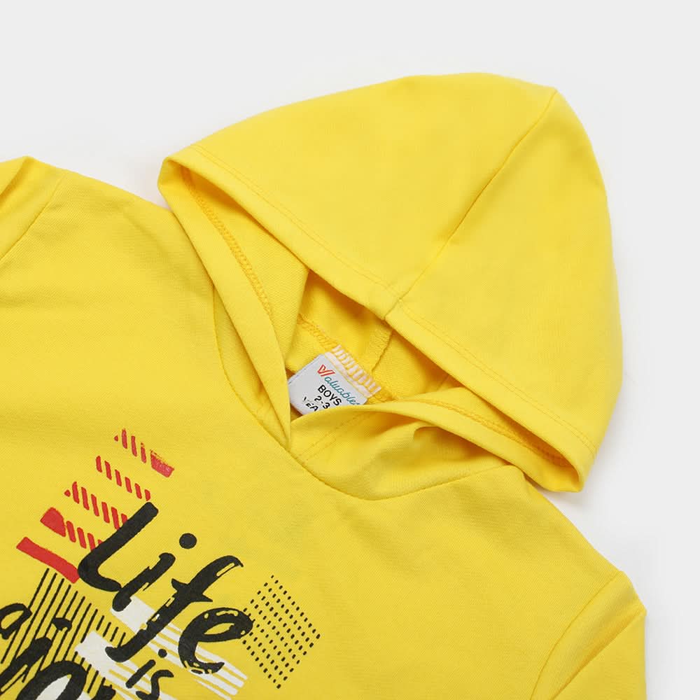 Boys Full Sleeves Hoodie - Yellow, Boys Hoodies & Sweat Shirts, Chase Value, Chase Value