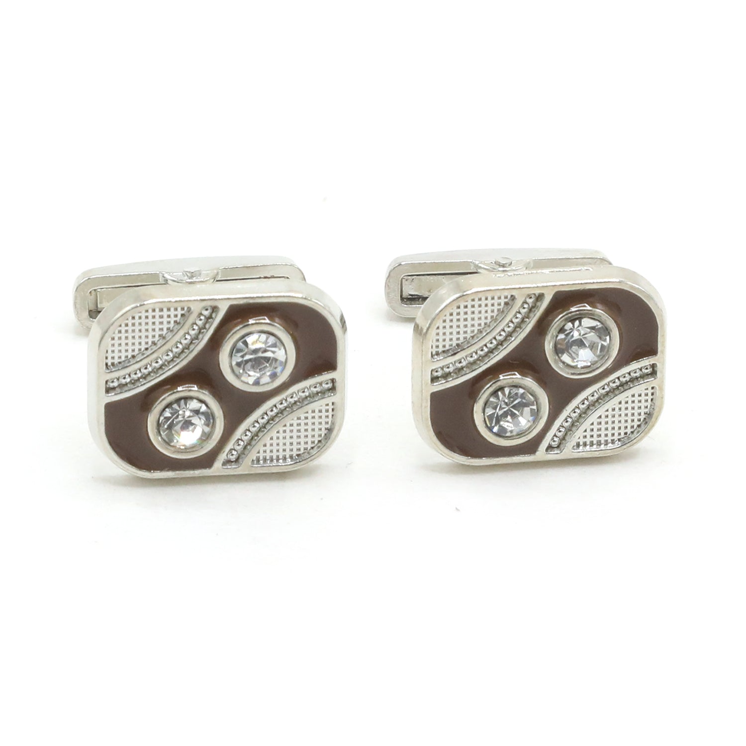 Men's Cufflink - Brown, Men's Cufflinks, Chase Value, Chase Value