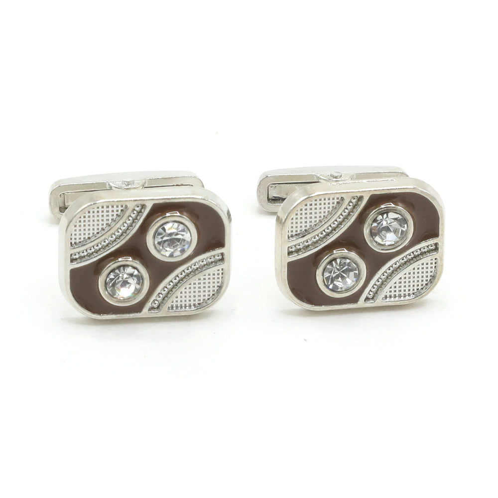 Men's Cufflink - Brown, Men's Cufflinks, Chase Value, Chase Value