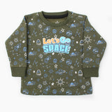 Eminent Newborn Boys Sweat Shirt - Olive Green, Newborn Boys Winterwear, Eminent, Chase Value