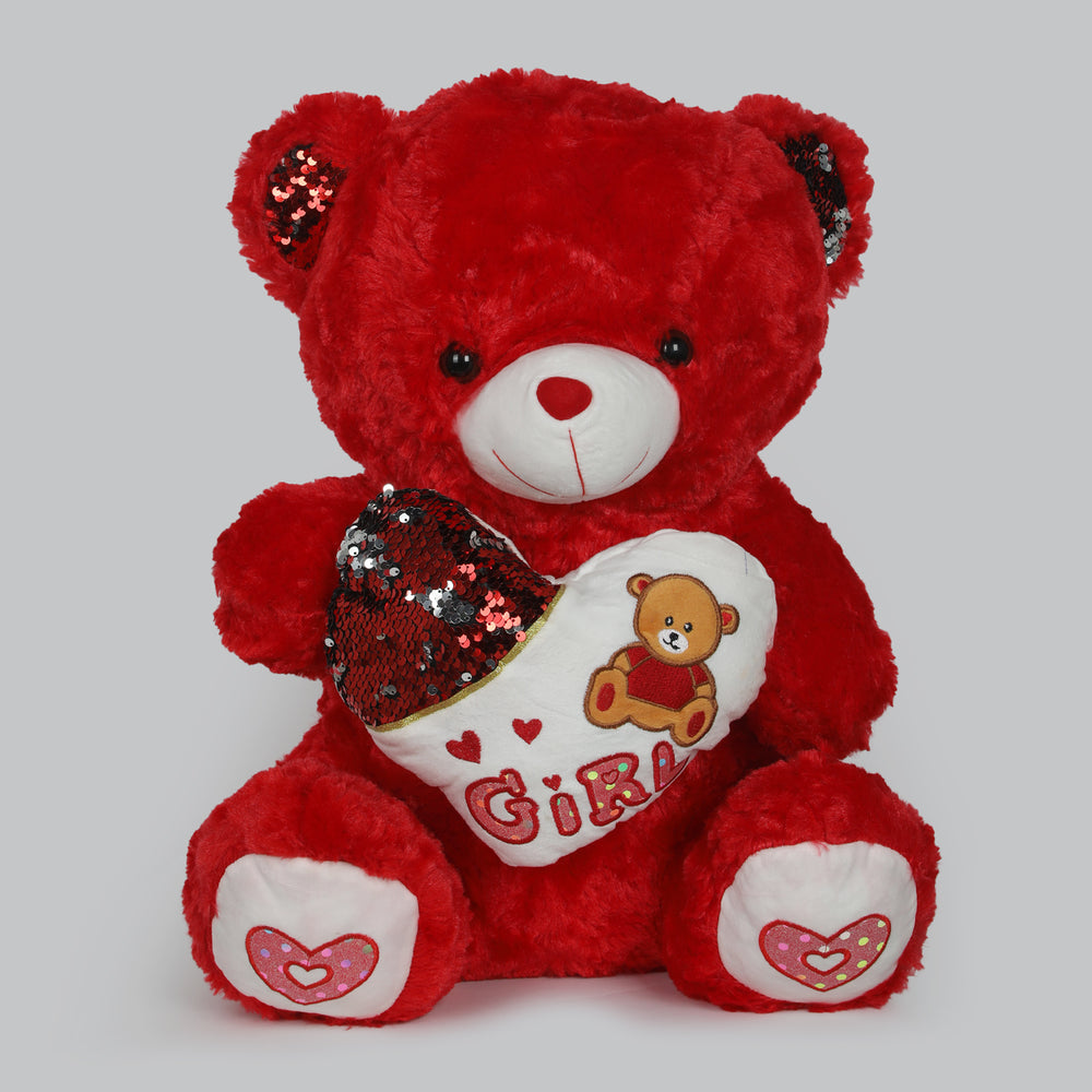 Fluffy Love Bear Mix 50Cm - Red, Stuffed Toys, Chase Value, Chase Value
