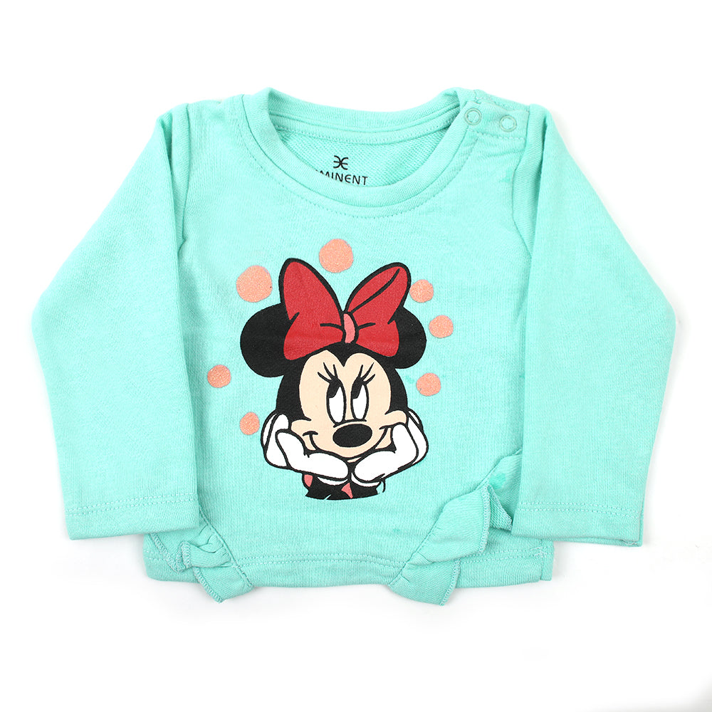 Eminent Newborn Girls Full Sleeves T-Shirt - Mint Green, Newborn Girls T-Shirts, Eminent, Chase Value