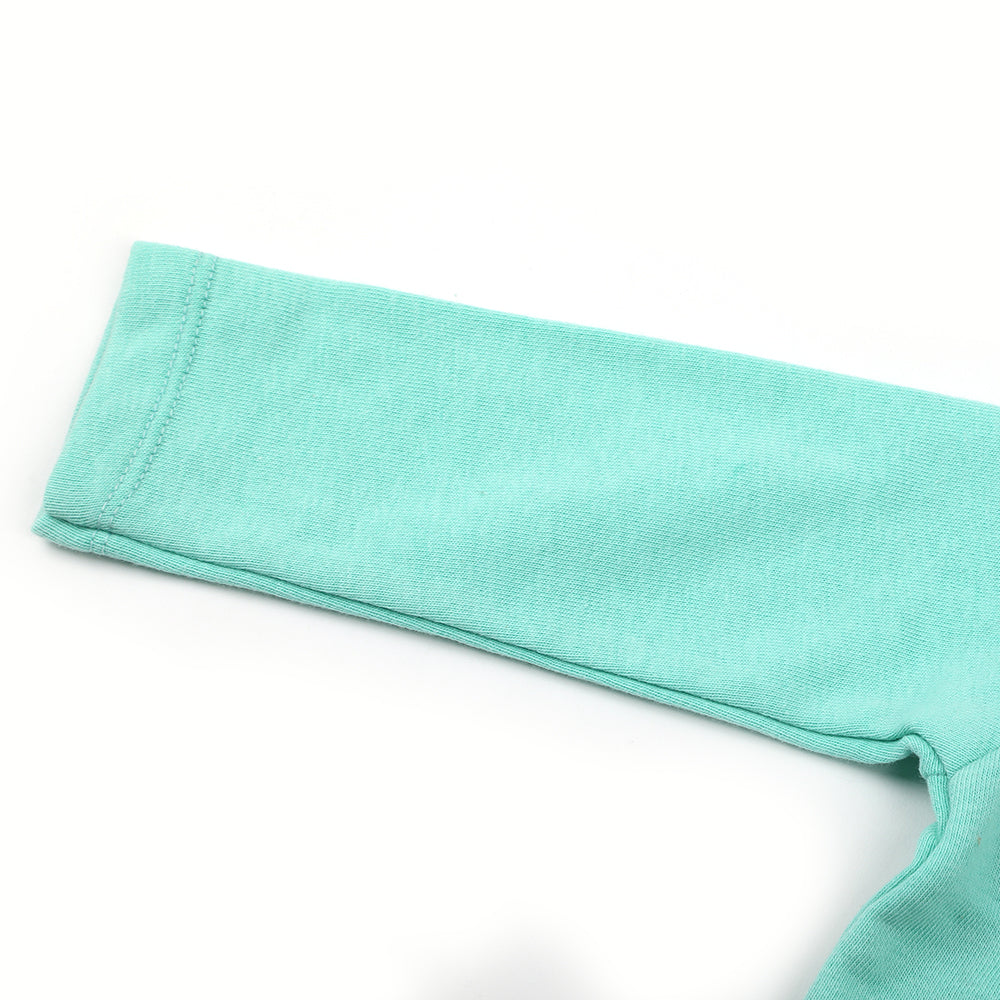 Eminent Newborn Girls Full Sleeves T-Shirt - Mint Green, Newborn Girls T-Shirts, Eminent, Chase Value