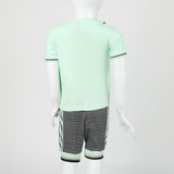 Boys Half Sleeves 3Pcs Suit - Cyan, Boys Sets & Suits, Chase Value, Chase Value