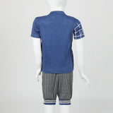 Boys Half Sleeves 3Pcs Suit - Blue, Boys Sets & Suits, Chase Value, Chase Value
