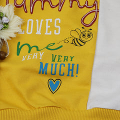 Newborn Girls Full Sleeves Suit - Yellow