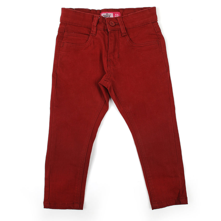 Eminent Girls Cotton Pant - Red