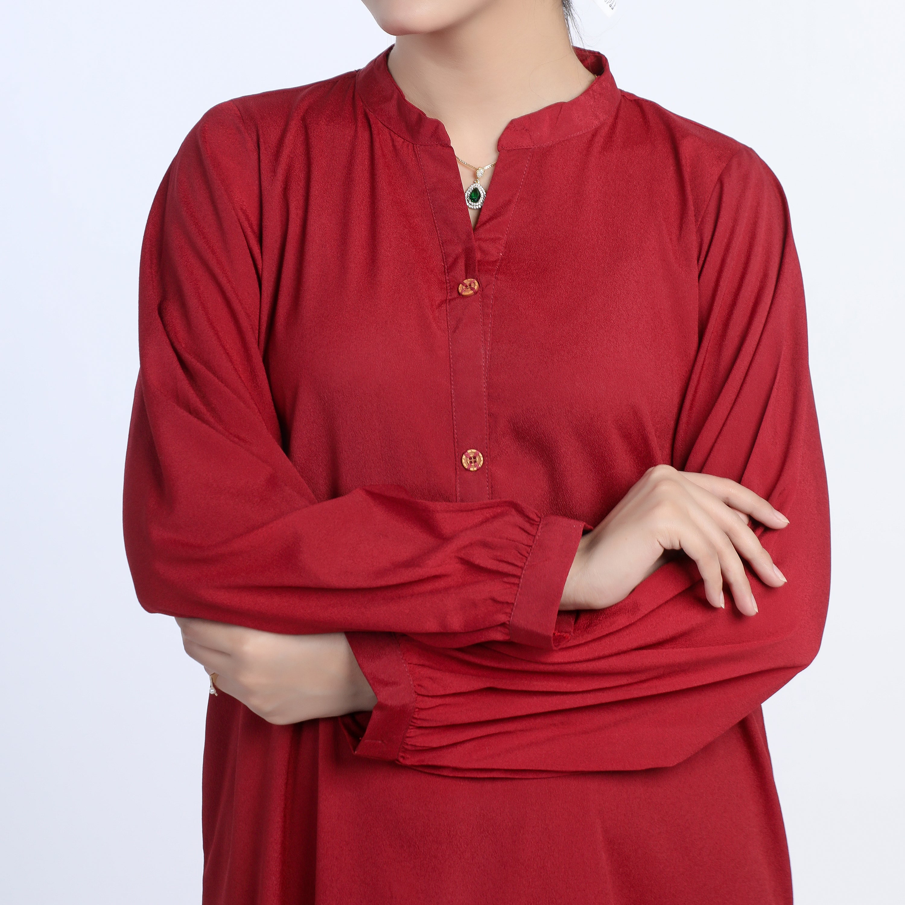 Valuable Women's 02 Pcs Suit - Red, Women Shalwar Suits, Chase Value, Chase Value