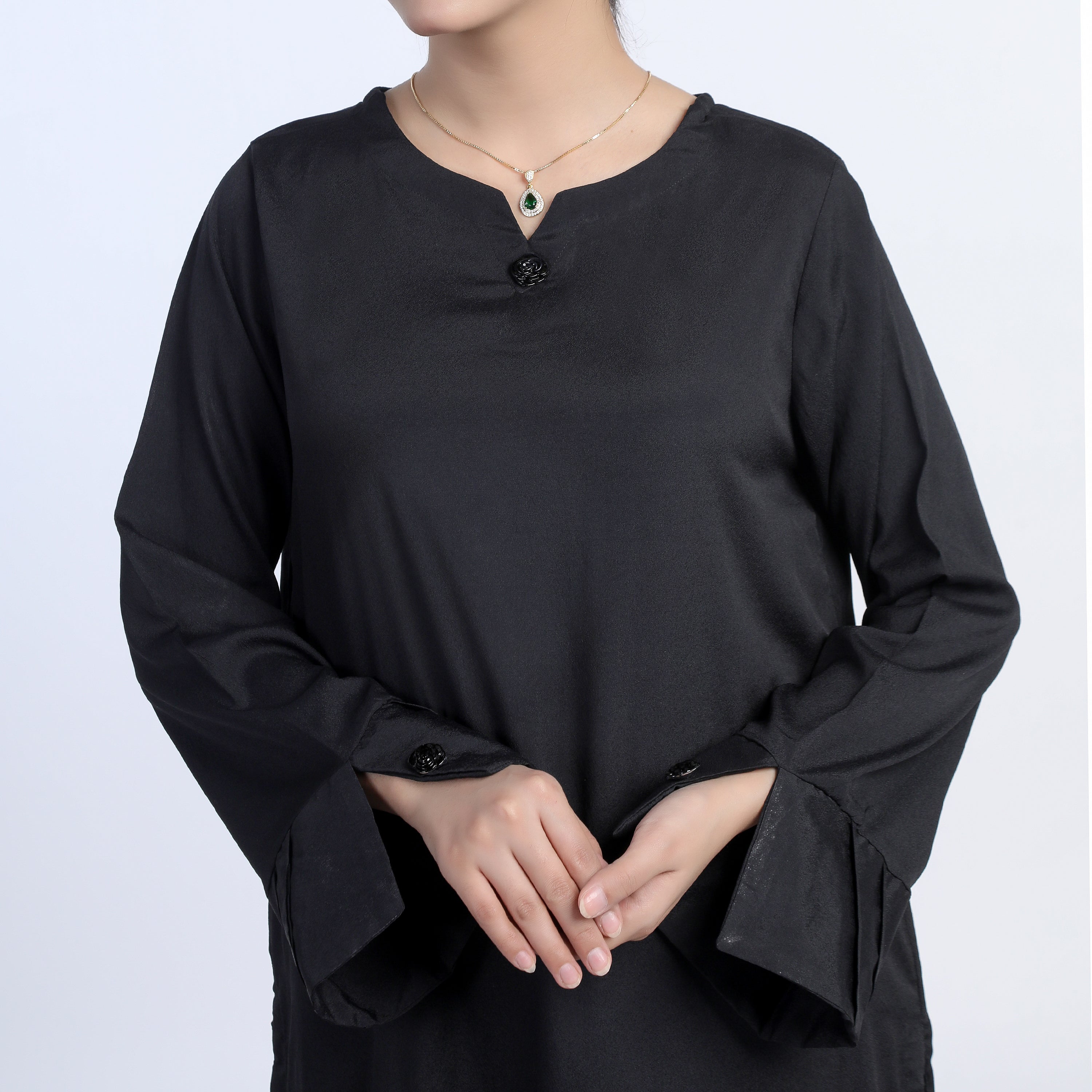 Valuable Women's 02 PCS Suit - Black, Women Shalwar Suits, Chase Value, Chase Value