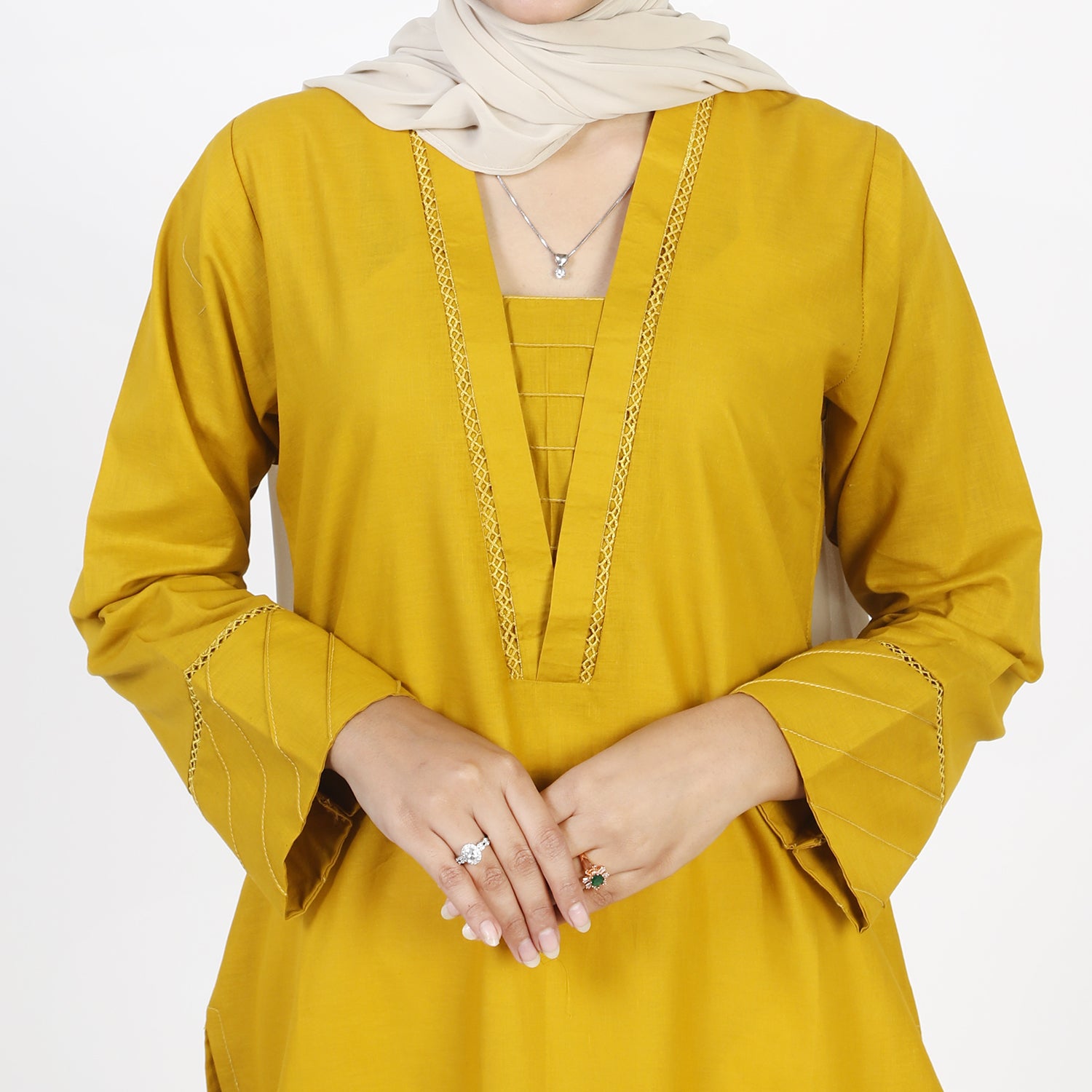 Women's Dyed Kurti - Mustard, Women Ready Kurtis, Chase Value, Chase Value