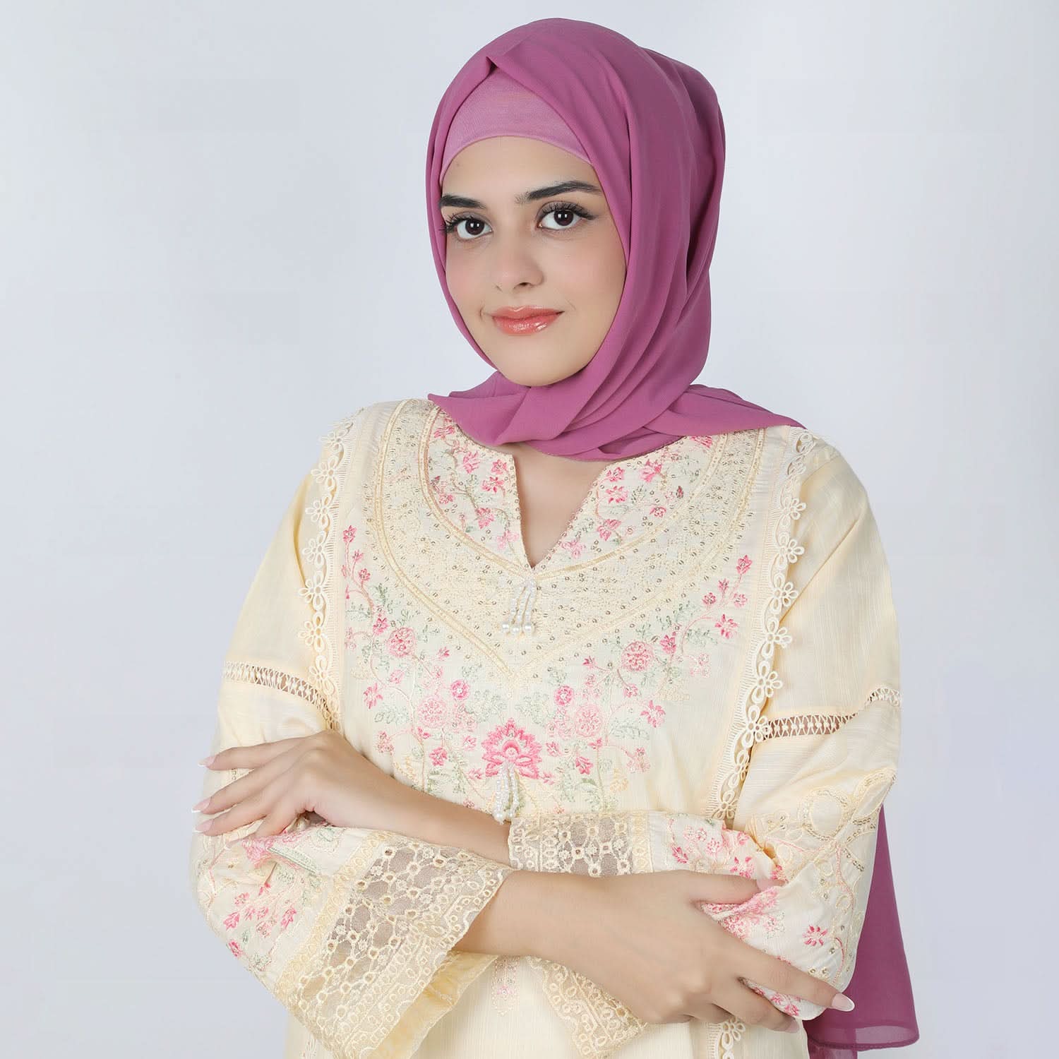 Women's Embroidered 2pcs Suit - Light Peach, Women Shalwar Suits, Chase Value, Chase Value