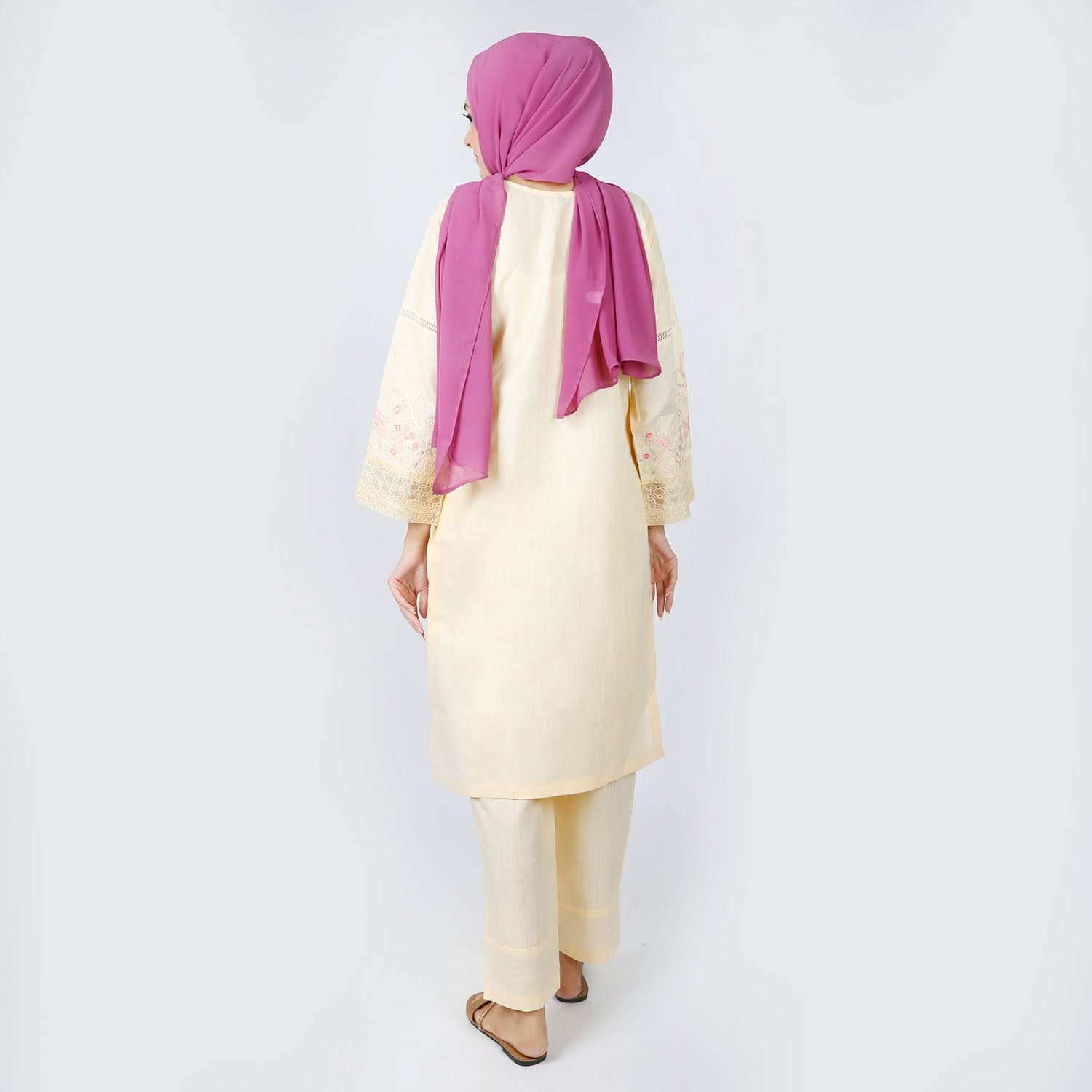 Women's Embroidered 2pcs Suit - Light Peach, Women Shalwar Suits, Chase Value, Chase Value
