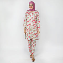 Women's Printed Khaddar Stitched 2pcs Suit - Fawn