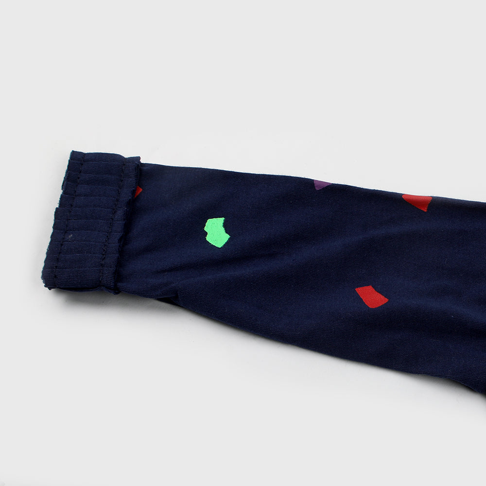 Eminent Newborn Full Sleeves Frock - Mid Blue, Newborn Girls Frocks, Eminent, Chase Value