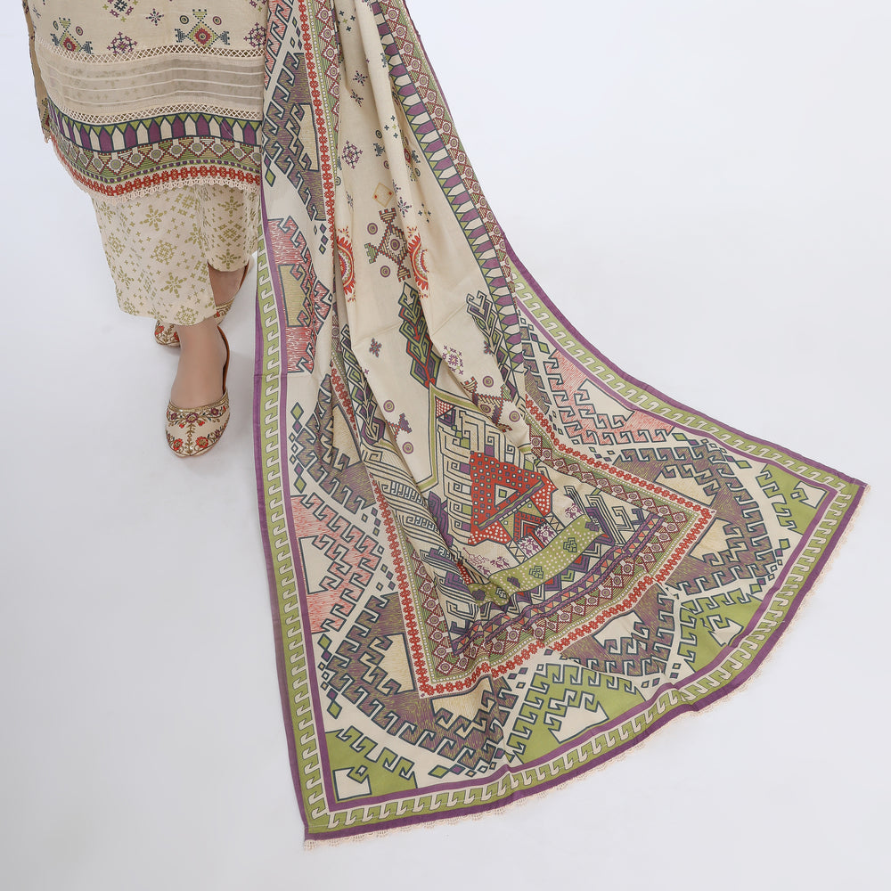 Eminent Women’s Stitched 3-Piece Embroidered Suit – Beige, Women Shalwar Suits, Eminent, Chase Value