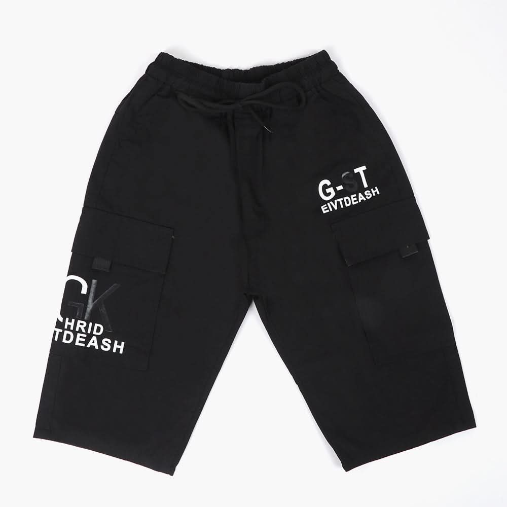 Boys Cotton Short - Black, Boys Shorts, Chase Value, Chase Value