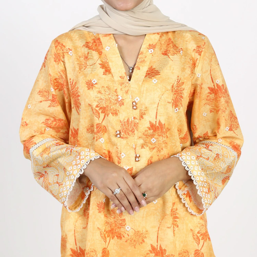 Eminent Printed Kurti-Mustard, Women Ready Kurtis, Eminent, Chase Value