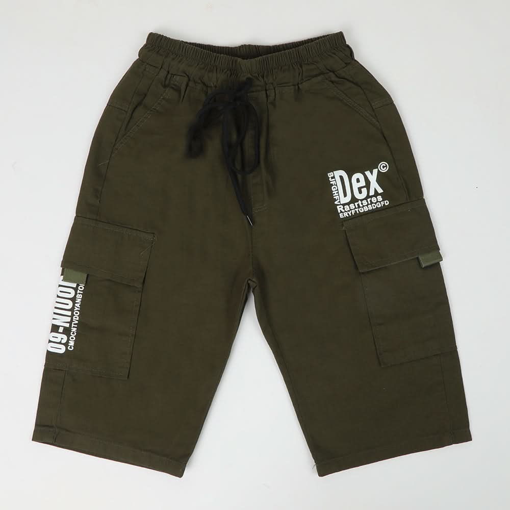 Boys Cotton Short - Olive Green, Boys Shorts, Chase Value, Chase Value