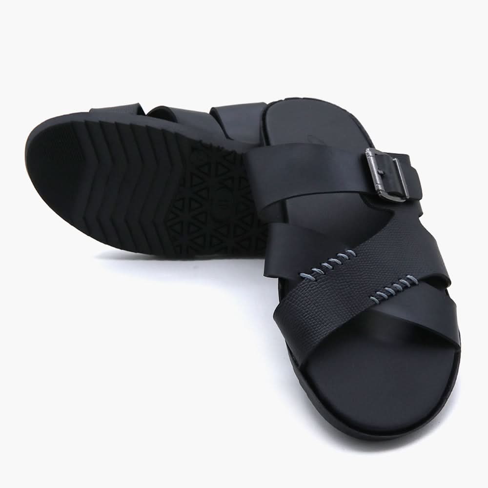 Men's Slipper - Black, Men's Slippers, Chase Value, Chase Value
