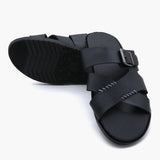 Men's Slipper - Black, Men's Slippers, Chase Value, Chase Value
