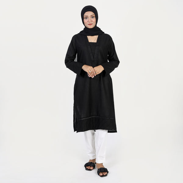Women's Dyed Kurti - Black