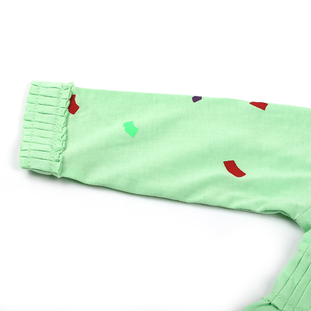 Eminent Newborn Full Sleeves Frock - Sea Green, Newborn Girls Frocks, Eminent, Chase Value