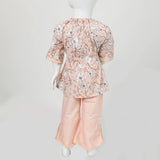 Girls Embroidered Shalwar Suit - Peach, Girls Shalwar Kameez, Chase Value, Chase Value