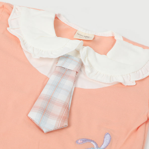 Girls Skirt Suit - Peach