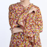 Women's Printed Western Top- Purple, Women T-Shirts & Tops, Chase Value, Chase Value