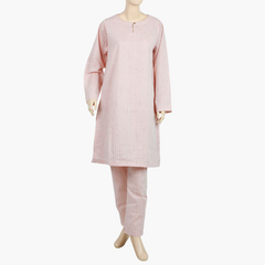 Women's Stripe Shalwar Suit - Light Pink