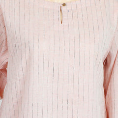 Women's Stripe Shalwar Suit - Light Pink