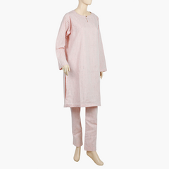 Women's Stripe Shalwar Suit - Light Pink