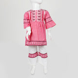 Girls Embroidered Shalwar Suit - Dark Pink, Girls Shalwar Kameez, Chase Value, Chase Value