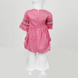 Girls Embroidered Shalwar Suit - Dark Pink, Girls Shalwar Kameez, Chase Value, Chase Value