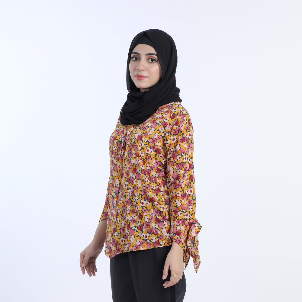 Women's Printed Western Top- Purple, Women T-Shirts & Tops, Chase Value, Chase Value