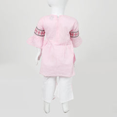 Girls Embroidered Shalwar Suit - Pink