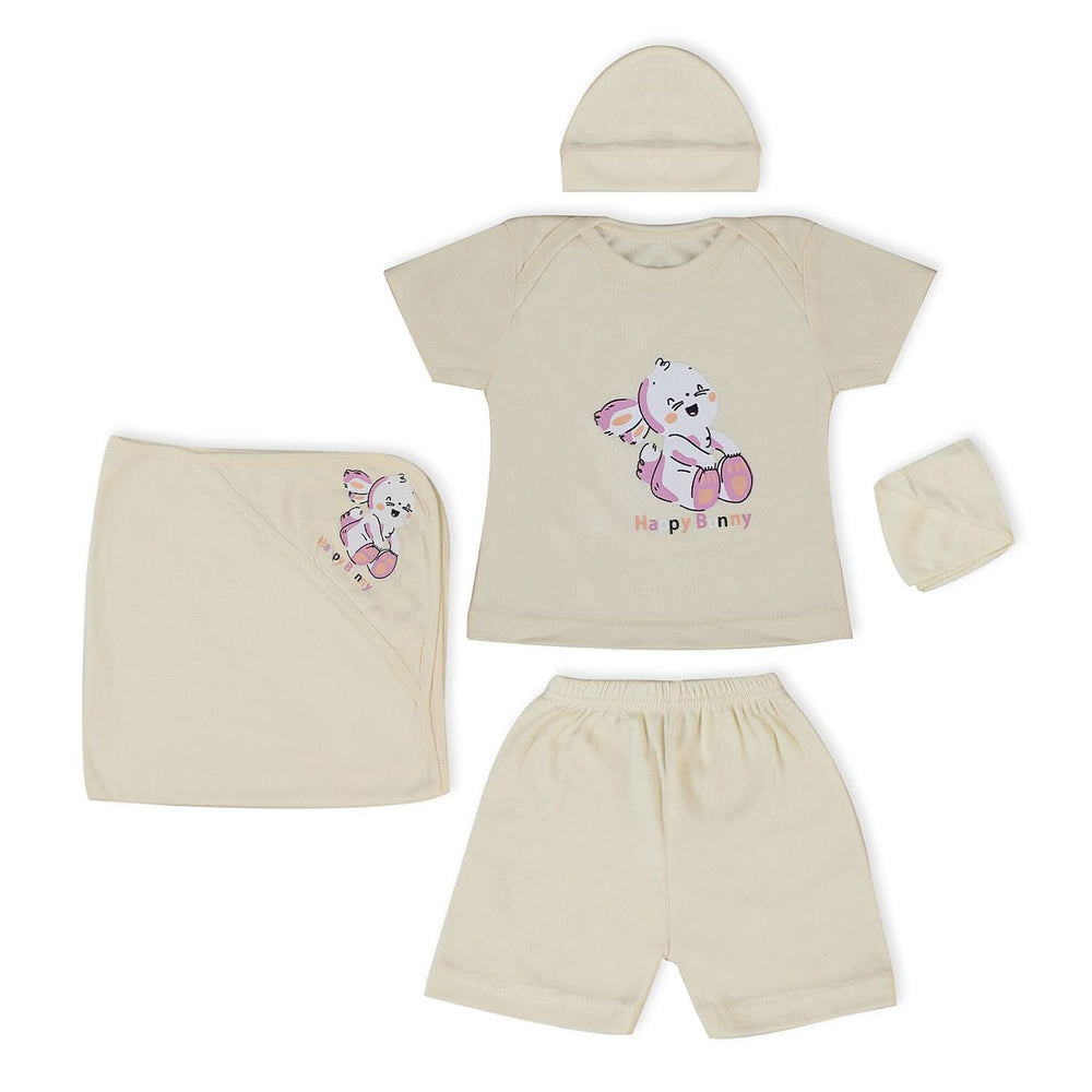 Valuable Newborn 5 Pcs Set For Little One Bunny, Wrapping Sheets, Chase Value, Chase Value