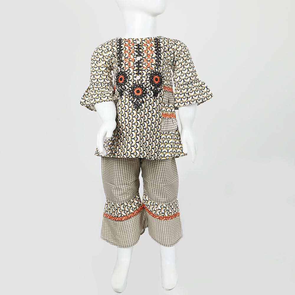 Girls Embroidered Shalwar Suit - Multi Color, Girls Shalwar Kameez, Chase Value, Chase Value