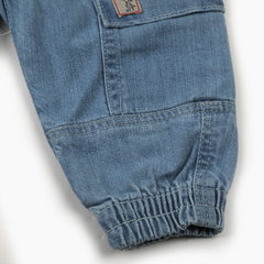 Eminent Newborn Boys Denim Pant - Ice Blue