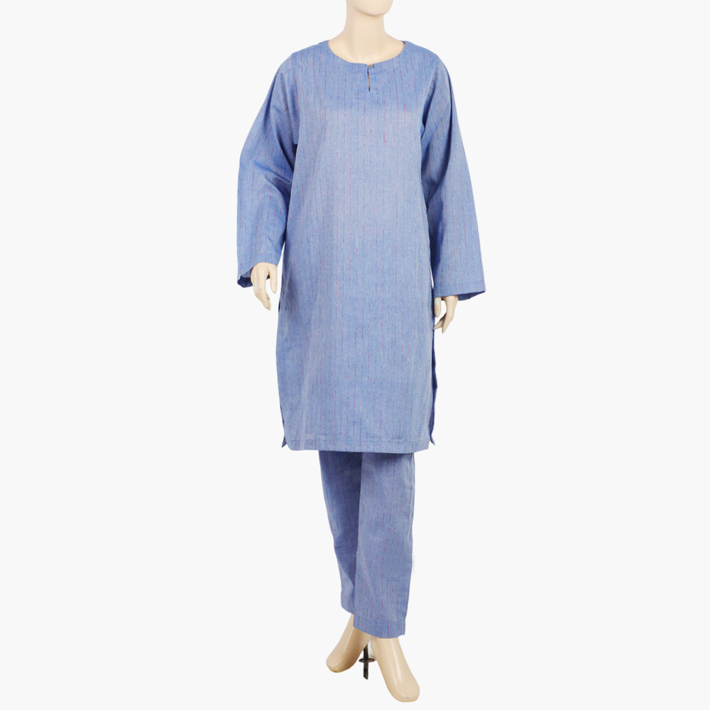 Women's Stripe Shalwar Suit - Light Blue, Women Shalwar Suits, Chase Value, Chase Value