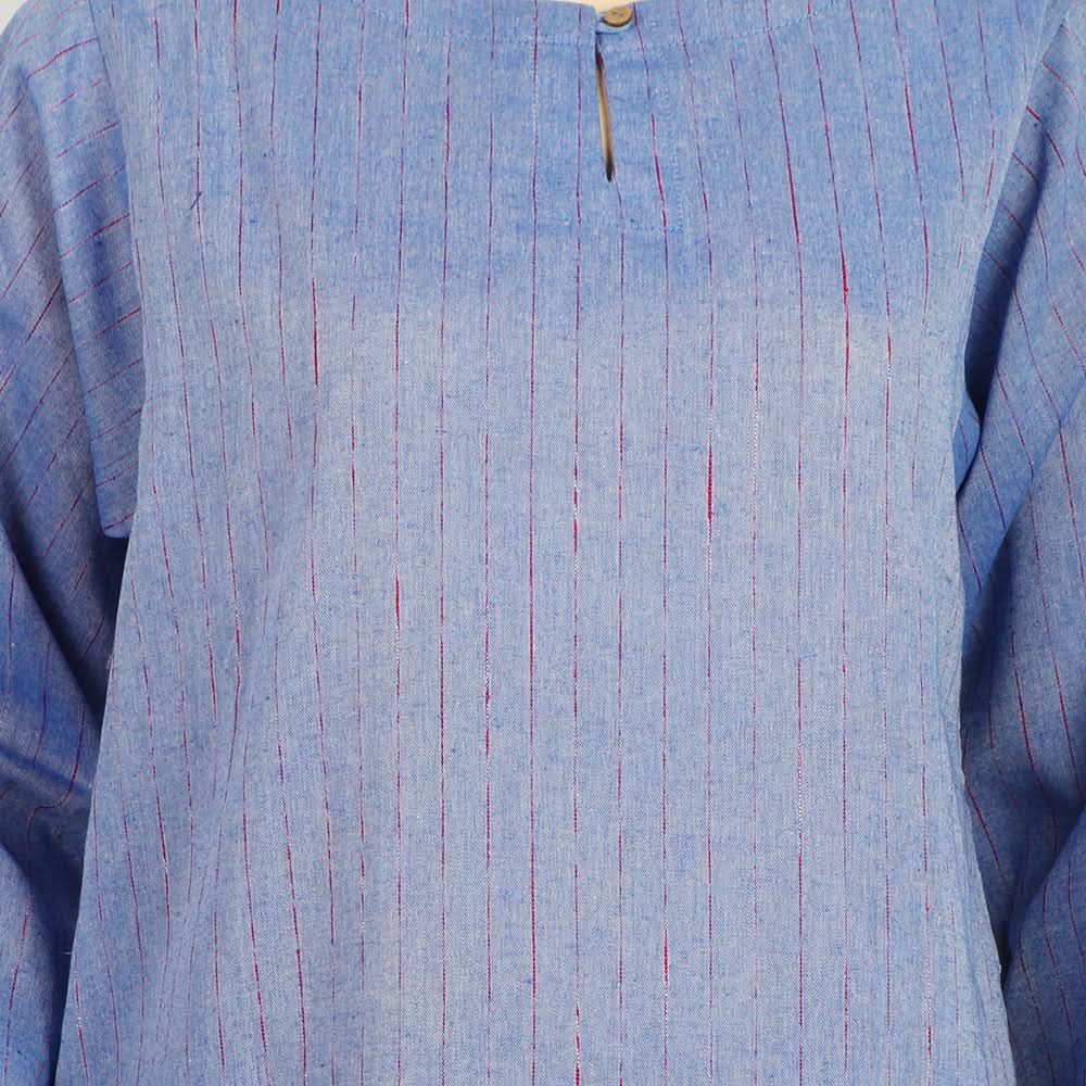 Women's Stripe Shalwar Suit - Light Blue, Women Shalwar Suits, Chase Value, Chase Value